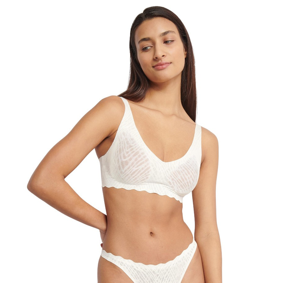 Sloggi biustonosz bez fiszbin ZERO Feel Bliss Soft bra, Kolor: śmietankowy, Rozmiar: S