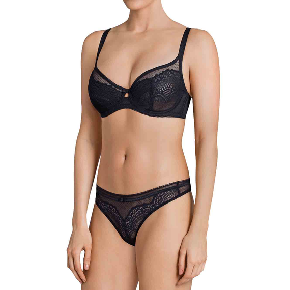 Koronkowy biustonosz z miękkimi miseczkami na fiszbinach przeznaczony na średni i duży biust Triumph Beauty-Full Darling W02 czarny, Kolor: czarny, Rozmiar: 65D, 2 image