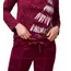 Piżama damska Triumph Winter Moments PK Buttons X, Kolor: bordowy, Rozmiar: 42, 4 image