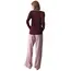 Elegancka Piżama Damska Triumph Elevated Sets PK LSL 01 Bordowa, Kolor: bordowy, Rozmiar: 36, 2 image